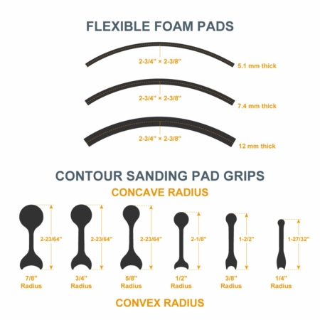 71441 Flexible Contour Sanding Grips Set-Spec